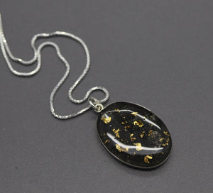 Oval Cremation Pendant Necklace
