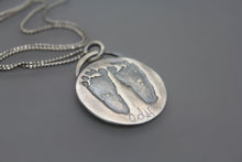 Handmade Baby Footprint Necklace, Custom Made From Your Child's Actual Prints - Ashley Lozano Jewelry