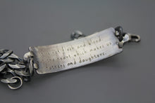 Custom Silver Veteran Bracelet On Curb Chain - Ashley Lozano Jewelry