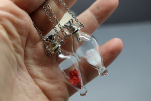 "Teardrop" - Personalized Fill-At-Home Glass Necklace (For Ashes, Dried Flowers, Sand, etc