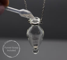 "Teardrop" - Personalized Fill-At-Home Glass Necklace (For Ashes, Dried Flowers, Sand, etc