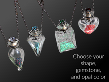 "Decanter" - Personalized Fill-At-Home Glass Necklace (For Ashes, Dried Flowers, Sand, etc)