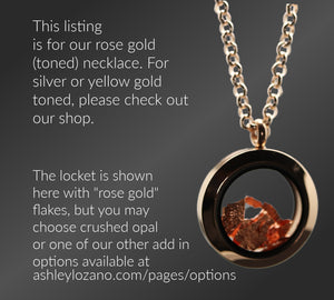 Fill-At-Home Keepsake Locket (Rose Gold Toned Locket) with Complimentary Color Add-In