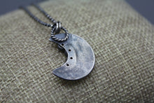 Silver Crescent Moon Birthstone Necklace - Ashley Lozano Jewelry