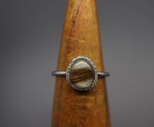 Silver mourning hair ring