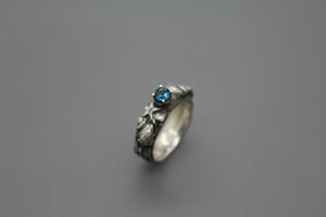 Silver Ocean Beach Ring With Blue Topaz - Ashley Lozano Jewelry
