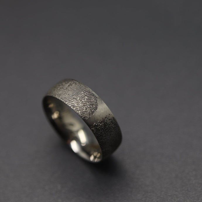 Engraved Fingerprint Rings (Sterling)