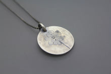 Silver Cremation Necklace with Genuine Clover Impression - Ashley Lozano Jewelry