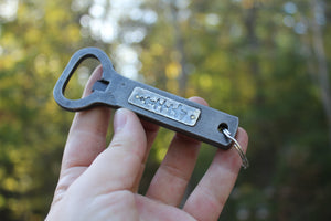 Hand Forged Bottle Opener with Infused Cremation Ash - Ashley Lozano Jewelry