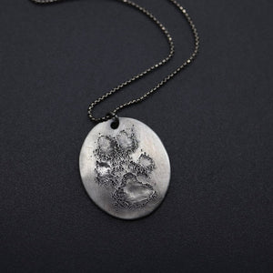 Engraved Pawprint Necklace