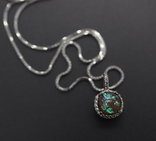 Circle Halo Necklace with Cremation Ashes
