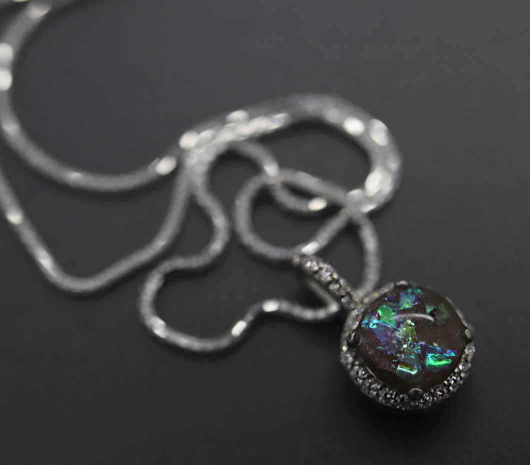 Circle Halo Necklace with Cremation Ashes