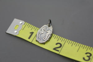 Seahorse Couple on Silver Pebble Pendant - Ashley Lozano Jewelry