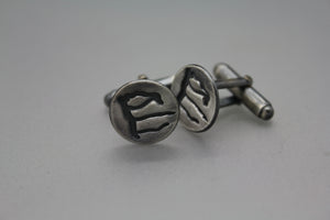 Personalized Silver Cuff Links - Ashley Lozano Jewelry