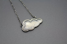 Silver Memorial Rain Cloud Necklace with Infused Cremations - Ashley Lozano Jewelry