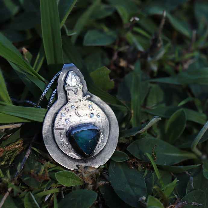 Orb Potion Necklace with Gemstone