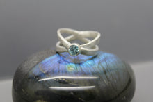 Cremation Crossover Ring in Sterling with Infused Ashes - Ashley Lozano Jewelry