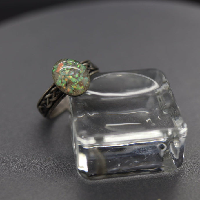 Celtic Cremation Ring (Claddagh in Back)