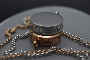Double-Sided Engraved Urn Necklace for Multiple Inclusions (Available in Silver and Rose Gold)