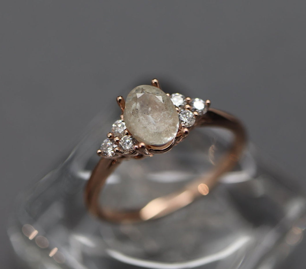 Pure Rose Gold, Genuine Diamond Cremation Ring (PRICE TBD)