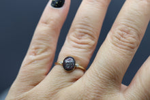 Pure Gold, Glass, & CZ memorial ring
