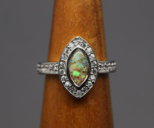 marquise shaped cremation ashes ring