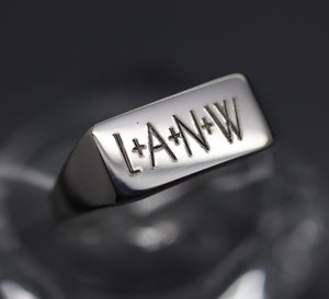 Deep Engraved Signet Ring