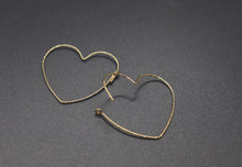 Gold Fill Textured Heart Hoop Earrings - Ashley Lozano Jewelry