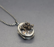 Mixed Metal Bouquet Locket, One of a Kind - Ashley Lozano Jewelry