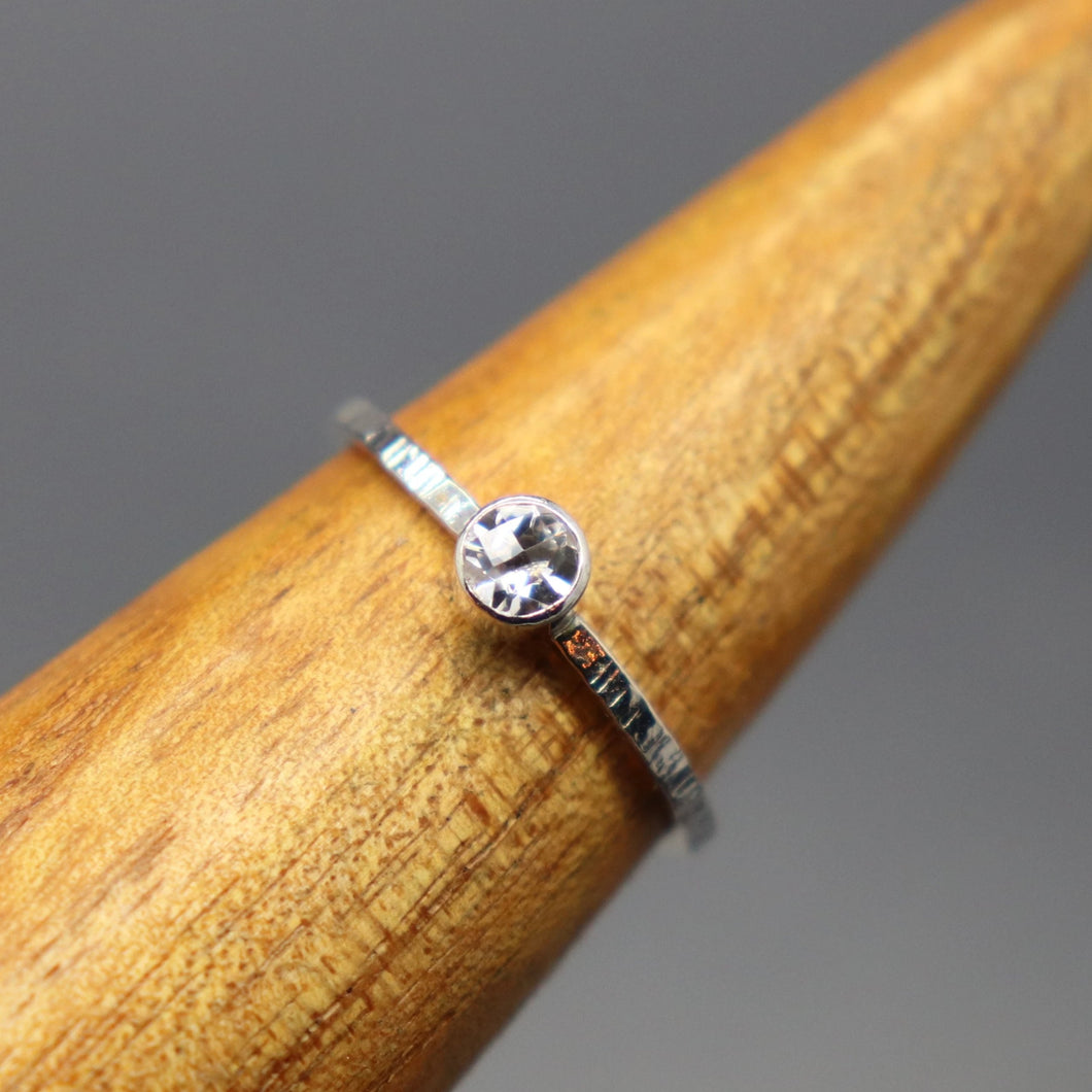 Sterling Silver Checkered Quartz Ring - Ashley Lozano Jewelry