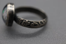 Glass Galaxies Cremation Ring with Patterned Band