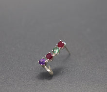 Cartilage Earring / Climber with Family Birthstones - Ashley Lozano Jewelry