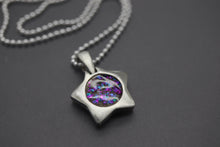 Hinged Satin Finished Star Cremation Necklace