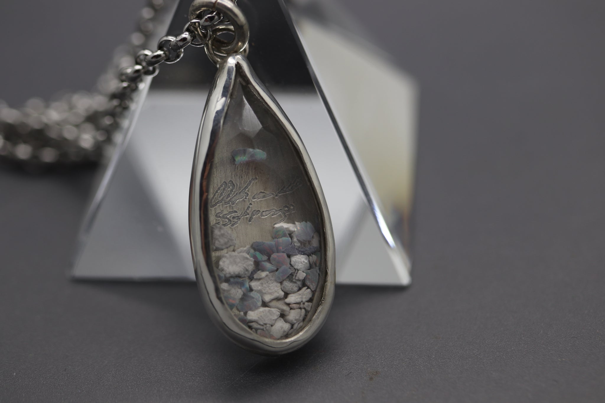 Forget Me Not Memorial Ash Necklace | Cremation Flower Jewellery - Hold  upon Heart