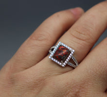 Elegant Emerald Cut Ring with Cremation Ashes