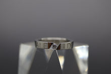 Engraved Tension Set Stainless Steel Ring