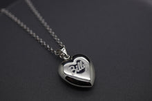 Custom Engraved Puffed Heart Necklace in Sterling Silver