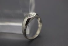 Custom Engraved Chamfered Sterling Silver Signet Ring