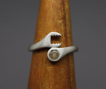Sterling Wrech Ring with Cremation Ash Stone