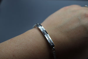 Engravable Stainless Steel Gemstone Urn Bracelet