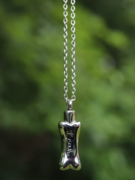 Engraved Bone Urn Necklace, Fill-At-Home