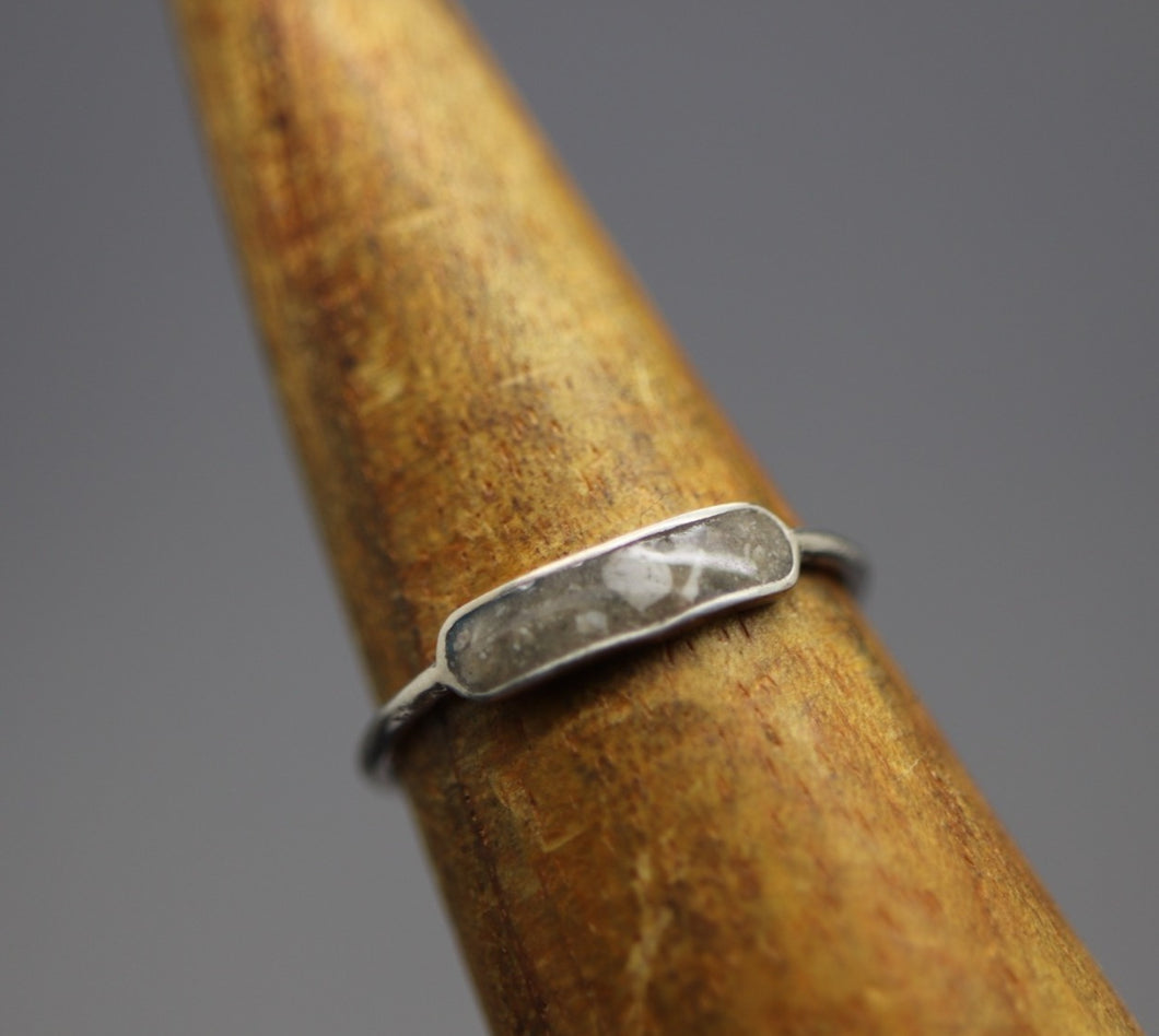 Minimalist Oval Cremation Ash Ring