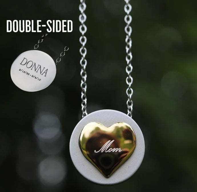 Double Sided Engraved Urn Necklace, Fill-At-Home