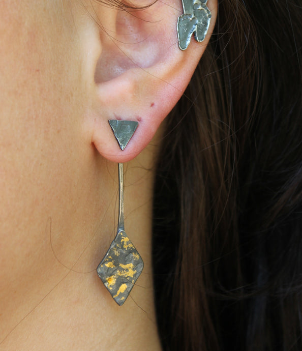 Handmade Silver and Gold Ear Jackets - Ashley Lozano Jewelry