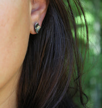 Black and Gold Keum Boo Stud Earrings, Ready to Ship - Ashley Lozano Jewelry