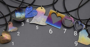 a number of different types of heart shaped pendants