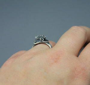 Silver Rose Ring - Ashley Lozano Jewelry