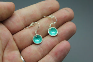Blue Enamel Earrings - Ashley Lozano Jewelry