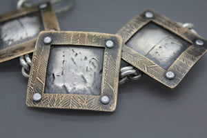 SALE! Bronze and Silver Statement Bracelet - Ashley Lozano Jewelry