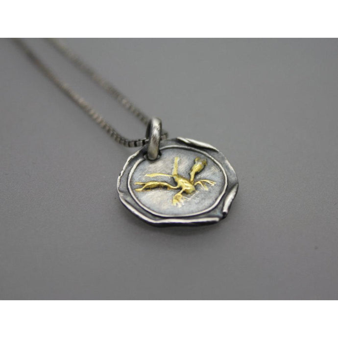 Crawfish Wax Seal Necklace In Gold And Silver - Ashley Lozano Jewelry